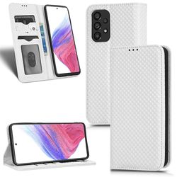 Kompatibel med Samsung Galaxy A53 5G Premium Pu Leather Flip folio-deksel med kortspor magnetisk lukkingsdeksel Hvit