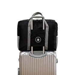 2x reiseveske 45x36x20 sammenleggbar gym skulderveske sportsbag håndreisekoffert 40l svart