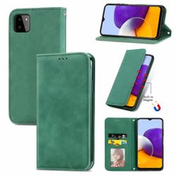 Gangxun Sag Til Samsung Galaxy A22 5g Magnetisk Lukning Læder Tegnebog Cover Housse Etui Shockproof - Grøn