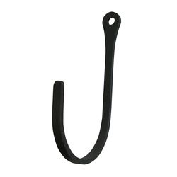 Village Wrought Iron Smal vægkrog 1/2 Ind. W x 3 1/2 In. H x 2 In. D Indvendig krogdybde 1 3/4 i Sort