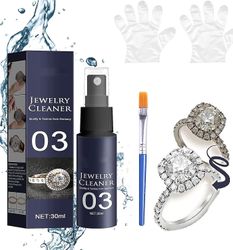 30 ml smykker renere opløsning Diamant Sølv Guld Smykker Rengøring Spray Remover