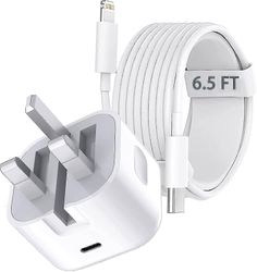 iphone 20w hurtigopladerstik og kabel 6.5ft med Usb C til lynkabel til iPhone 13 Pro Max