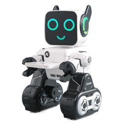 Sajygv Barnas smarte robot, intelligent pedagogisk leketøy, med programmerbar sang og snakkende stemmechat R4-hvit-engelsk