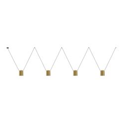 LEDS-C4 Lighting Loft dekorative hængende loft vedhæng mat sort malet guld 4x E27 / 175cm x 800cm