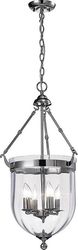 Inspired Lighting Aubrey Loft Vedhæng Lantern 4 Lys poleret Krom, Glas