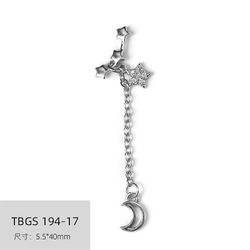 Søm Zircon Star Moon Heart Pearl Kanin Sommerfugl Kæde Negledekoration Vandmelon rød 19417
