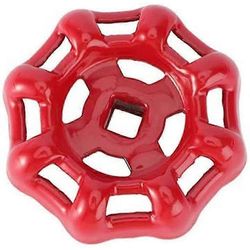 Valurauta ulkopuolella hana pyöreä pyörä kahva letku bib kahva vesitahro kahva 6x6mm, punainen 6MM * 6MM