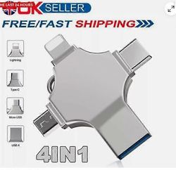 2TB 1TB 4in1 Flash Drive Photo Storage Stick OTG iPhonelle Samsung Android PC