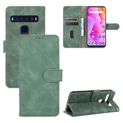Etui til Tcl 10l / Tcl 10 Lite Cover Premium læder med kortholder Flip Folio magnetisk etui Etui Coque - Sort Grøn