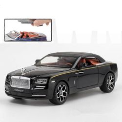 1:24 Rolls Royces Dawn Alloy Luxy Car Model Diecasts Metal Toy Vehicles Automalli Simulation Sound and Light Lasten lelut Gift Toy Cars Musta