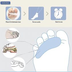 Single Hole Foot Smertelindring Silicium Tå Seperator Hammer Tå Orthotics