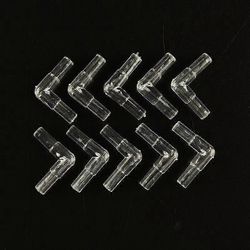 10 kpl kirkasta kyynärpääliitintä muoviseen akvaarion ilmaletkuliittimeen läpinäkyvä