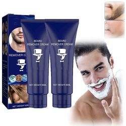 Zjrui Män Permanent Hår Skäggborttagning Cream, hårborttagningspasta Ansiktsmustasch, Män Hårborttagningskräm för ansikte, bröst, rygg, armar, ben,...