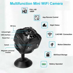 X5 mini kamera 1080p 200w hd nattsyn innendørs wifi kamera sikkerhet fjernvisning kamera støtte tf Svart