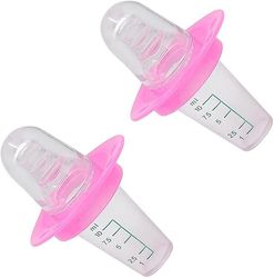 2st Baby Flytande Medicin Dispenser Baby Nyfödd Spädbarn Napp Matare Baby Småbarn Matningstillbehör Rosa