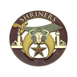 Bricks Masons Shriners minareter sort bil emblem Rød