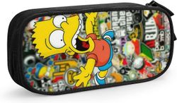 Kerota S-im-ps-on laukku kynäkotelo kestävä paperitavarapussi taitettava kynäpussi koulun toimisto kynälaukku suurikapasiteettinen lyijykynä kotelo...