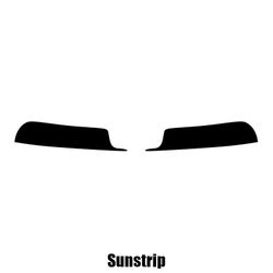 Window-Tint Sun Strip til BMW 5-serie 4-dørs Salon (G30) - 2017 og nyere forskårne solstrip 5% limo sort Sunstrip