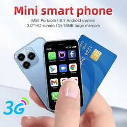 Rainbuvvy SOYES XS15 Mini älypuhelin 3.0 tuuman näyttö Android 8.1 2GB RAM 16GB ROM Dual SIM Play Kauppa 3G matkapuhelin sininen