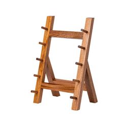 Veitsen säilytysteline Veitsen järjestäjä Teline Puuveitsen näyttöteline keräilyyn Ruskea 5-kerros