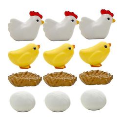 Initially 1 sett med 20pcs påske mikrolandskap dekor kreativ diy mini chick høne dekor nydelig mikro landskap hage kylling ornament tegneserie mini...