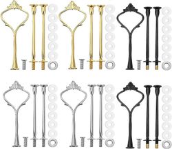 6 Cake Stand Rod Set, Metal Rod, Cake Stand Stenger, Metal Stenger Center Hole Cutter For Buffet Cake Stand