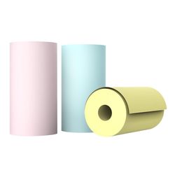 5 Roll Printer Paper Fot fargerikt nattlys mini termisk skriver oppladbar skriver for memo handleliste Ingen skriver Colored Paper