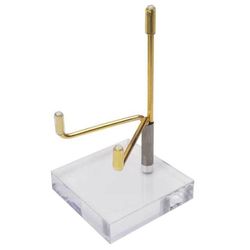 Roadoor Näyttöteline Säädettävä metallinen näyttöteline kirkkaalla akryylipohjalla kokoelmille Craft Plate Jewe L