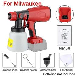 Til Milwaukee 18v batteri 800ml elektrisk sprøjtepistol trådløs maling sprøjte Auto møbler stålbelægning Airbrush kompatibel