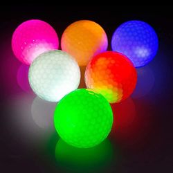 Barsinfi Led Golf Ball Glowing Golf, Langvarig Bright Night Sports 6 pieces