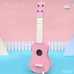 Kakanwo Barnas leketøy Ukulele gitar musikkinstrument egnet for barn r Rosa Free Size