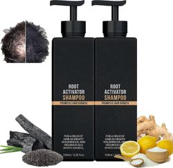 Root Activator Shampoo, Mane Root Activator Shampoo, Shampoo Root Activator edistää hiusten kasvua miehille Hiusten paksuuntuva shampoo - Youa 2pcs
