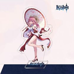 To-dimensionelle Yuanshen Spil Thunder General Gan Yu Walnut Akryl Beslag Style 29