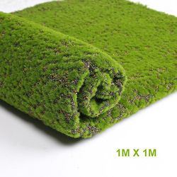 100x100cm kunstig mos Falske grønne planter Faux Moss Græs Farverig pletmos
