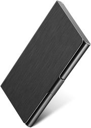 Linkrunning Metal visitkortholder , 3,7 x 2,3 x 0,3 tommer Sort 3.7*2.3in