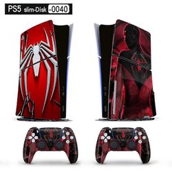 Playstation 5 Slim Ps5 Slim Miles Spider Man Skin tarra- ja ohjaintarrasarja, naarmuuntumaton (levy-0040)