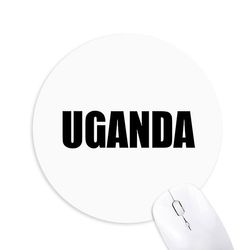 Uganda Land Navn Sort Runde Skridsikker Gummi Mousepad Game Office Musemåtte