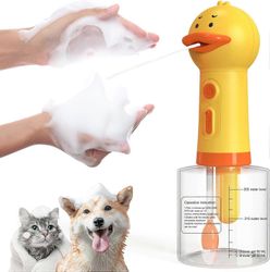 Sähköinen koiran shampoo-annostelija, vaahtoava saippuaruisku lemmikkieläimille, 350ml ankkashampoovaahtoaja kylpyammeen ja keittiön pesualtaan puh...