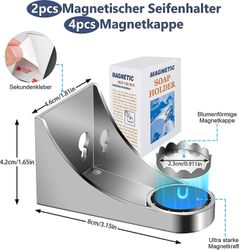 Jubee Magnetisk såpeboks 2 stk inkluderer 4 lokk