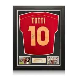 Exclusive Memorabilia Francesco Totti allekirjoitti AS Roman jalkapallopaidan kaudeksi 1998-99. Vakiokehys