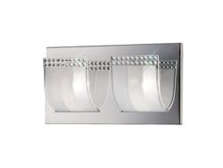 Inspired Lighting Charis Flush Wall Lampe skiftede 2 lys poleret Krom, Glas, Krystal