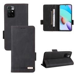 Gangxun Etui til Xiaomi Redmi 10 læderetui folio flip med kreditkort slots Etui Coque Sort