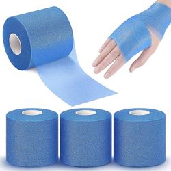 3pcs atletisk pre wrap tape for sport pre-wrap atletisk tape 2,75 tommers av 30 yards blå