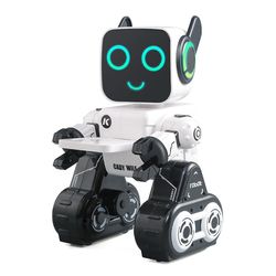 Sajygv 2.4g intelligent robot med viden om virksomhedsledelse, tidlig uddannelse, RGB lys, genopladelig, Rc, til dreng og pige Hvid