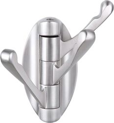 Taitettava pyyhekoukku harjattu nikkeli, kulma yksinkertainen metalli 3 varren kääntyvä koukku, joustava kylpytakkikoukku, tilaa säästävä seinäkouk...