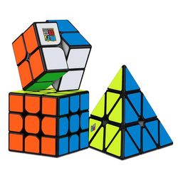 Bxhd 3pcs Speed Cube Sæt, Alle sorte base puslespil Magic Cube Sæt af 2x2x2 3x3x3