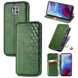 Kompatibel med Motorola Moto G Power 2021 Flip Case Etui Vintage Wallet Flip Cover med magnetisk lukning Coque - Blå grøn