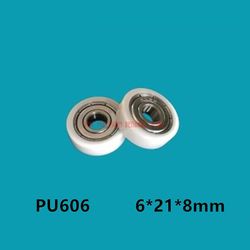 Top Fashion Plast leje Nylon Hjul Rulleskive 10stk 6 * 21 * 8mm Type Plan Pom 606