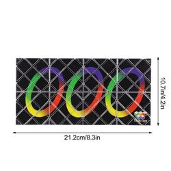 Fidget lelut 8 paneelit 3 renkaat magic taittuva palapeli kuutiot Twi Sty Stressi lievittää Musta