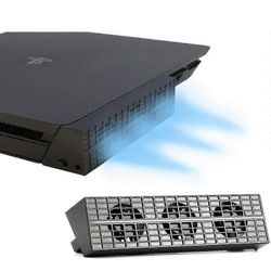PS4 ohut turbojäähdytystuuletin ulkoinen USB-jäähdytin - automaattinen lämpötila-anturiohjattu jäähdyttimen lämmönpoisto Playstation 4 Slimille